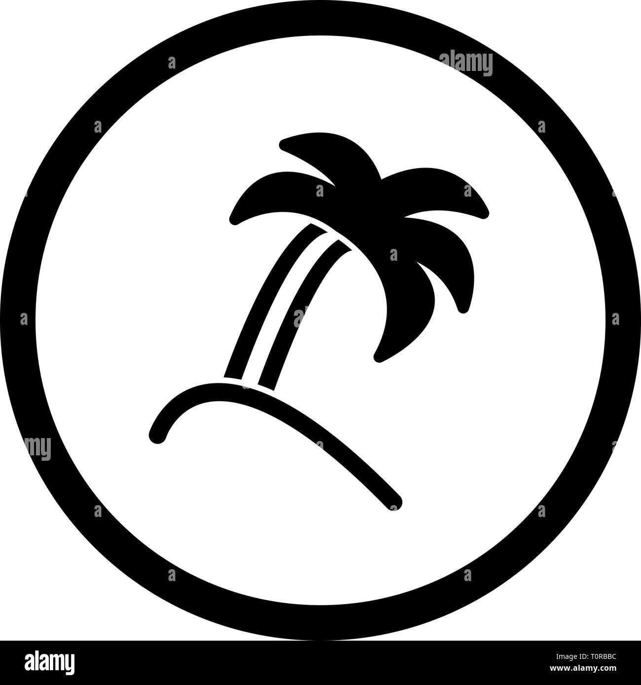 Illustration Palm Tree Icon Stock Photo - Alamy