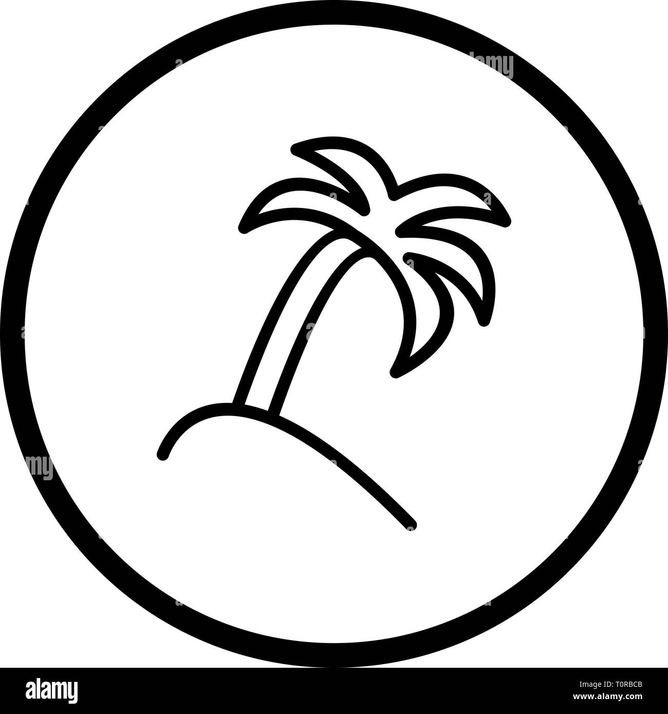 Illustration Palm Tree Icon Stock Photo - Alamy