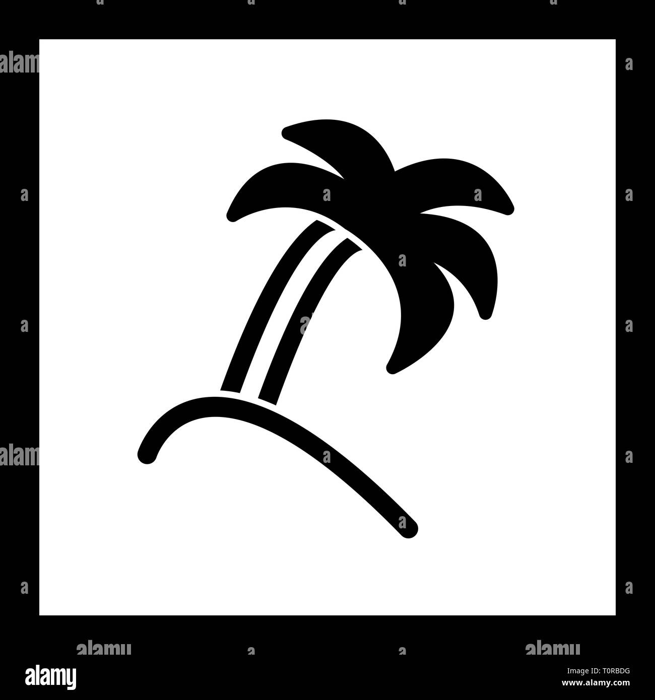 Illustration Palm Tree Icon Stock Photo - Alamy