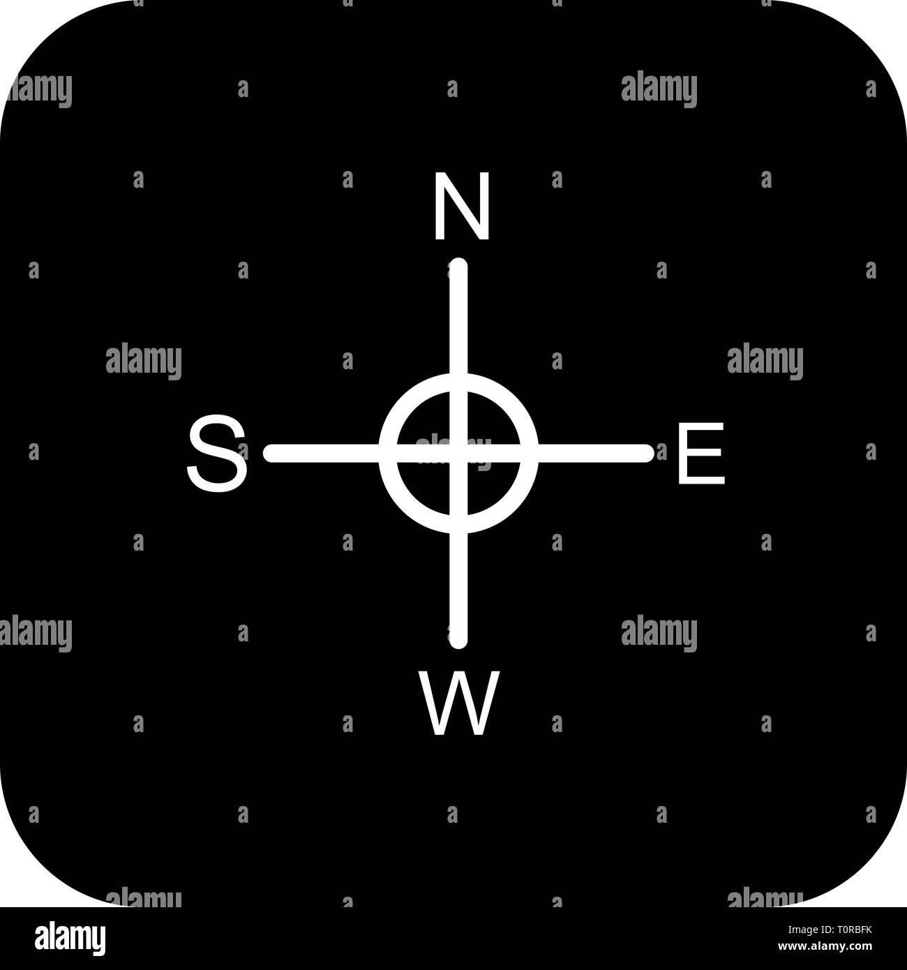 Illustration Direction Icon Stock Photo - Alamy