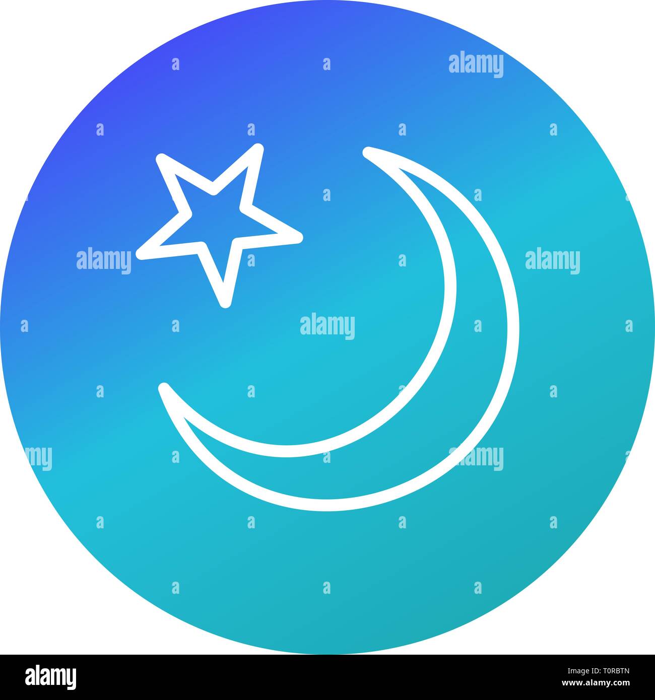 Illustration Moon Icon Stock Photo - Alamy