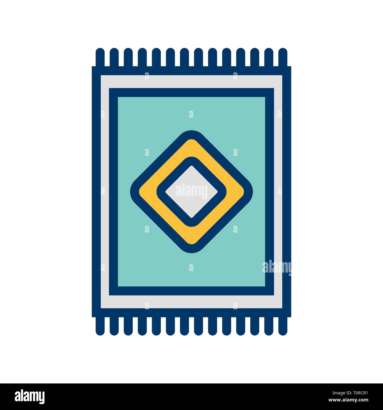 Illustration Rug Icon Stock Photo - Alamy