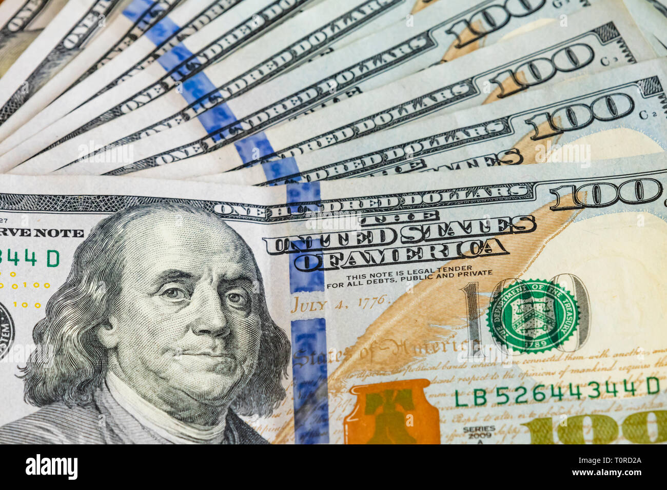 a pile of banknotes dollars as part of the world trade and economic