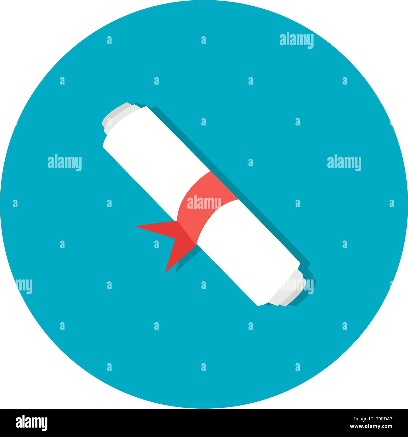 Illustration Paper Roll Icon Stock Photo - Alamy