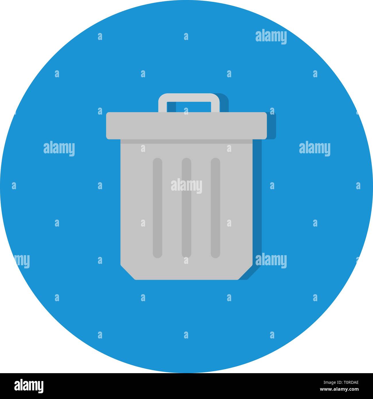 Illustration Trash Icon Stock Photo - Alamy