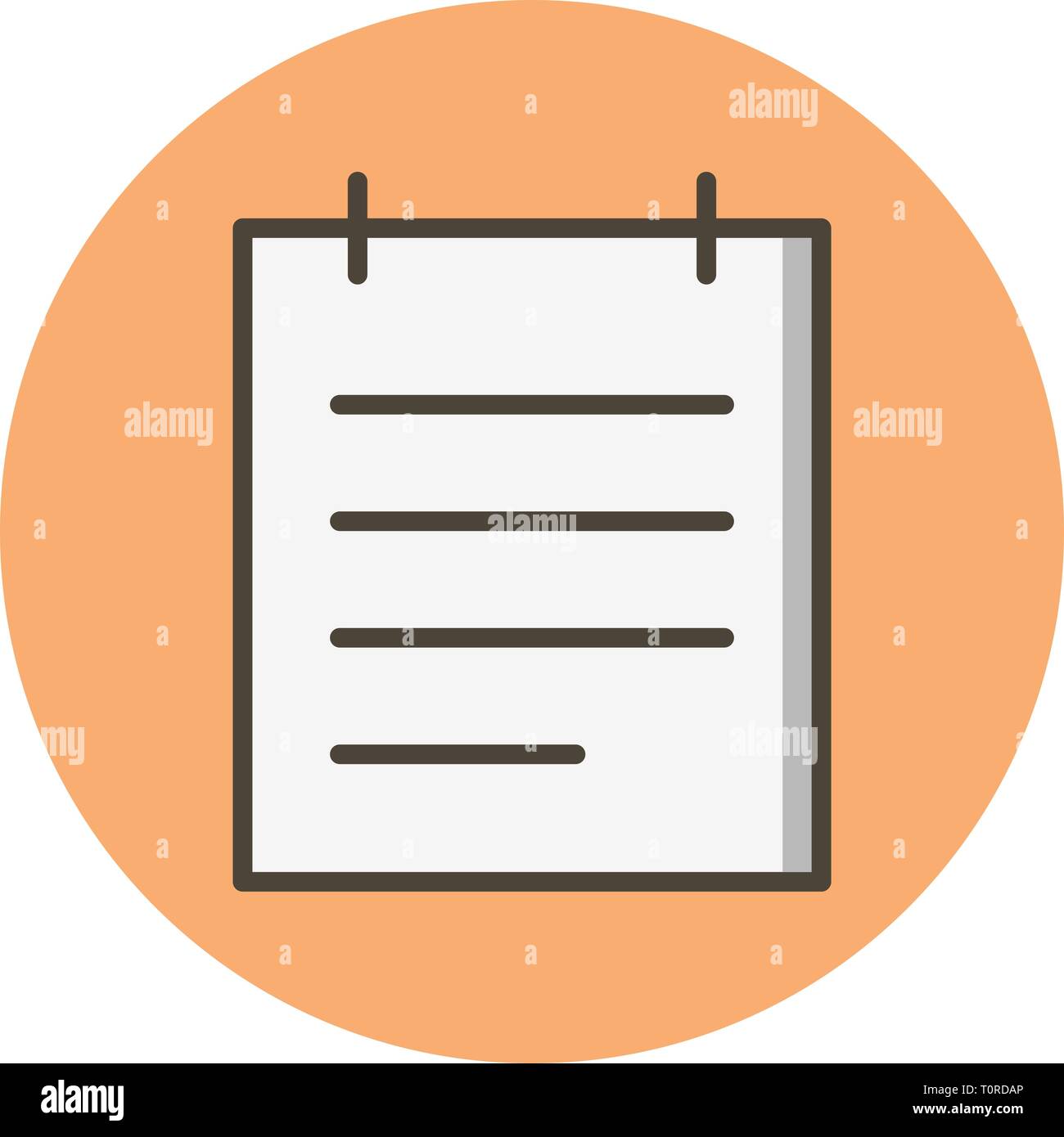 Illustration Notepad Icon Stock Photo Alamy