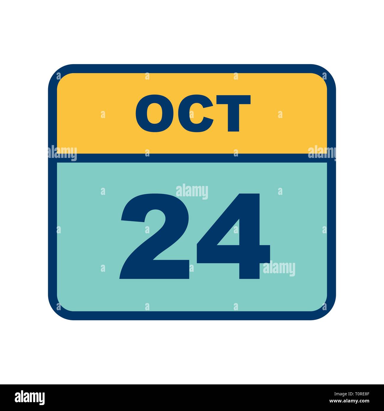 October 24th Date on a Single Day Calendar Stock Photo Alamy