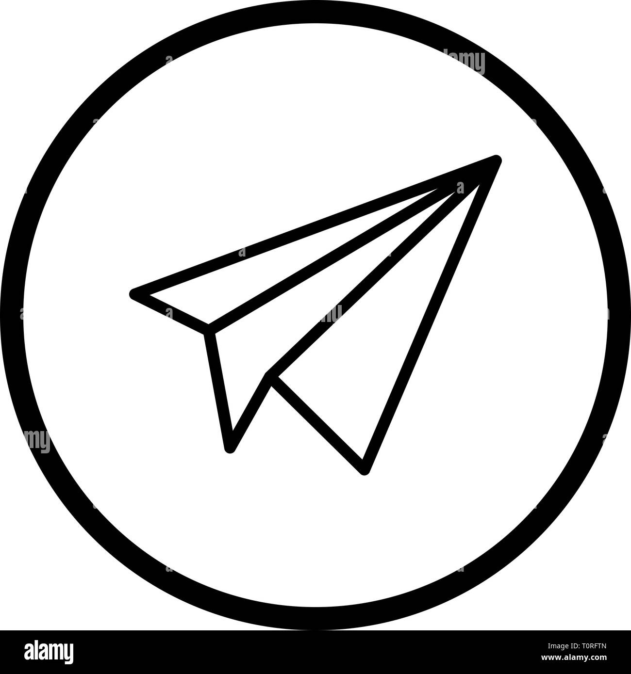 Illustration Paper Plane Icon Stock Photo - Alamy