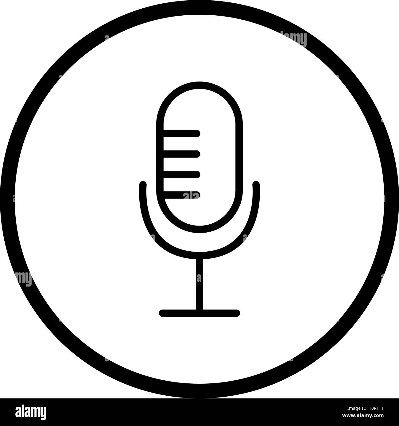 Illustration Microphone Icon Stock Photo Alamy