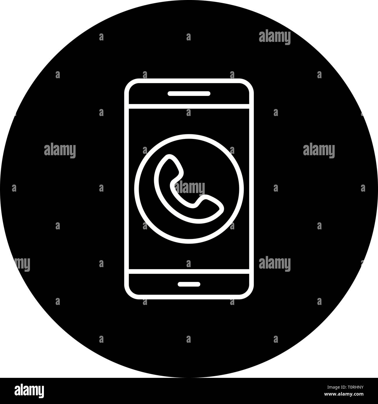 Illustration Call Mobile Application Icon Stock Photo - Alamy
