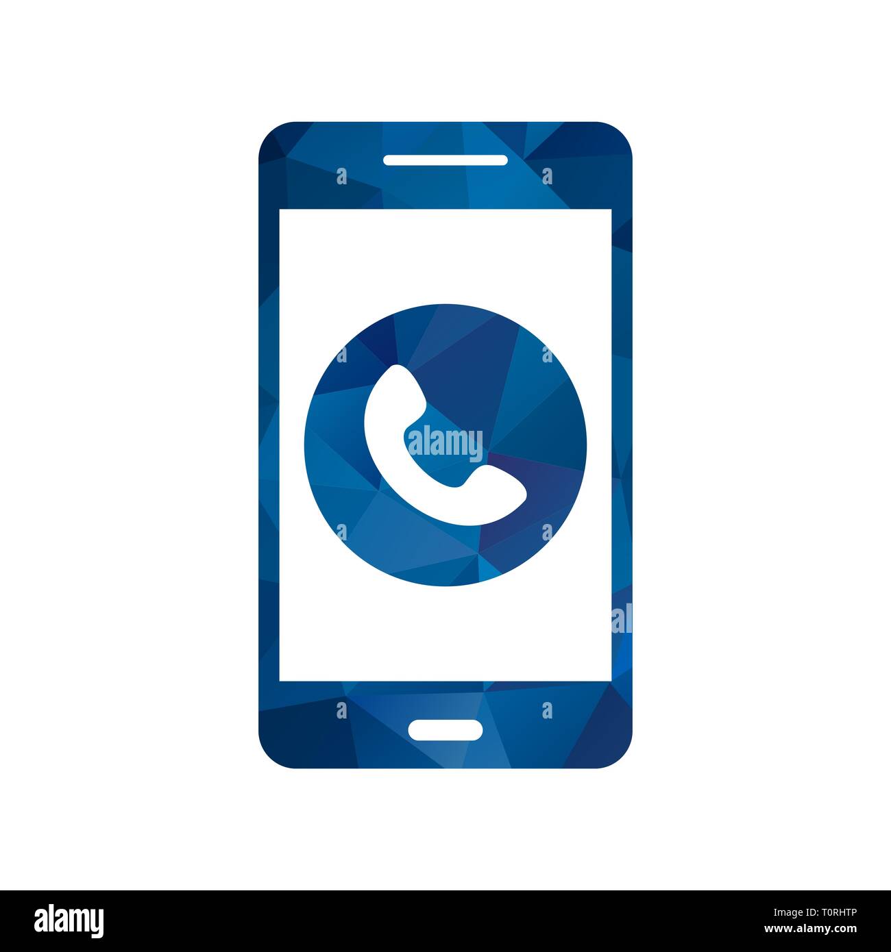Illustration Call Mobile Application Icon Stock Photo - Alamy
