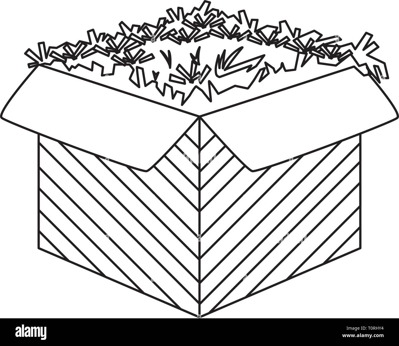 sweet cake birthday packing box vector illustration design Stock Vector ...