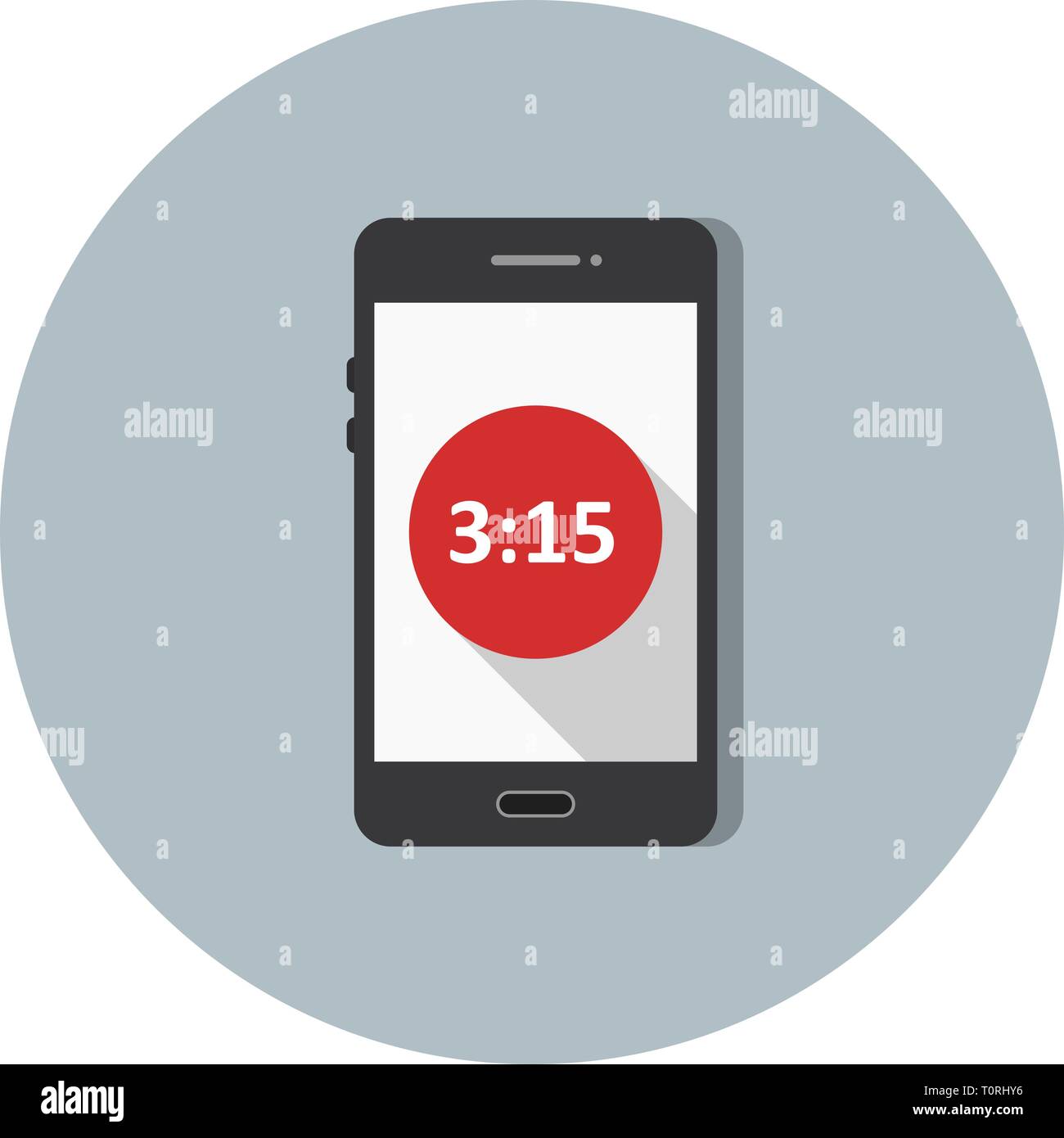 Illustration Time Display Mobile Application Icon Stock Photo - Alamy