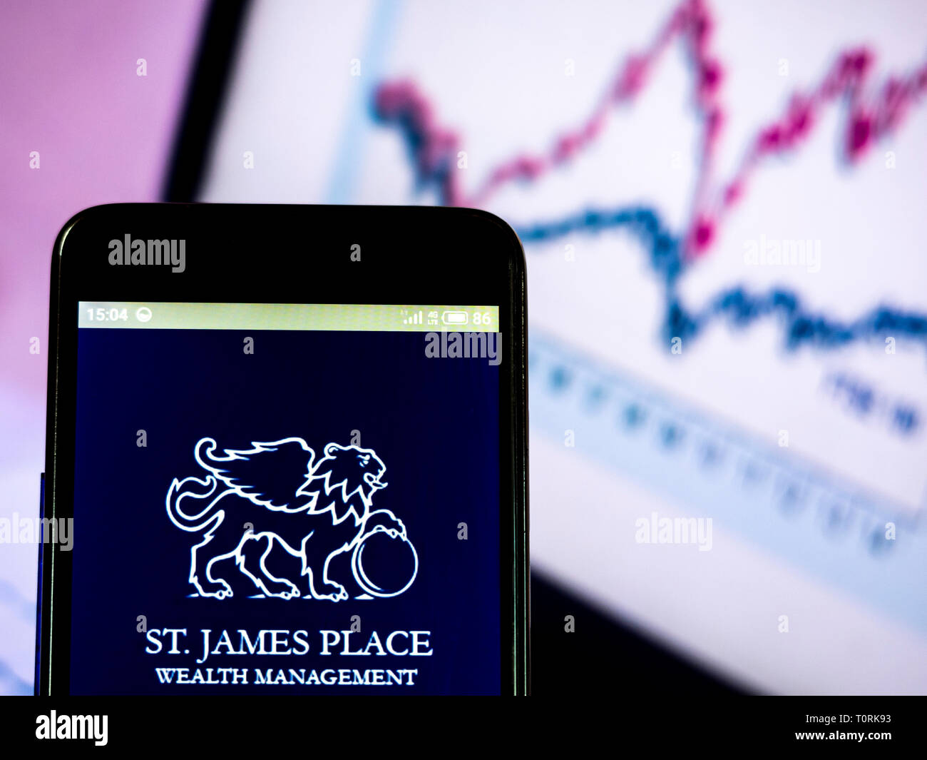 St. James's Place plc logo seen displayed on smart phone Stock Photo Alamy