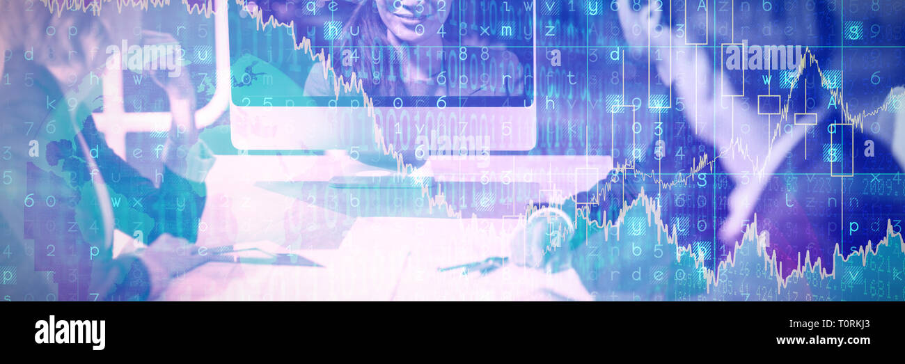 Composite image of stocks and shares Stock Photo