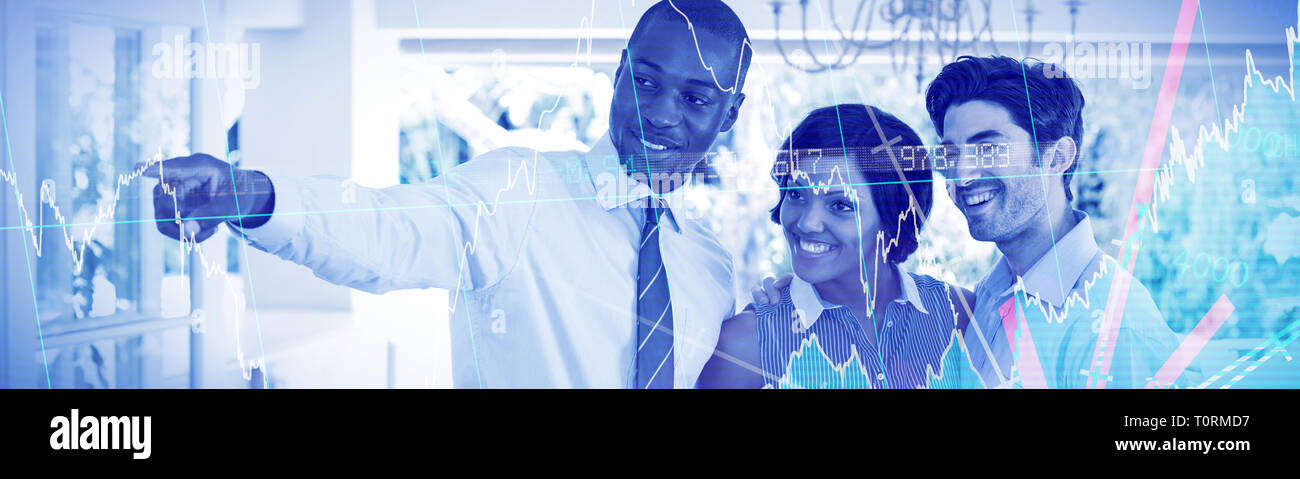 Composite image of stocks and shares Stock Photo