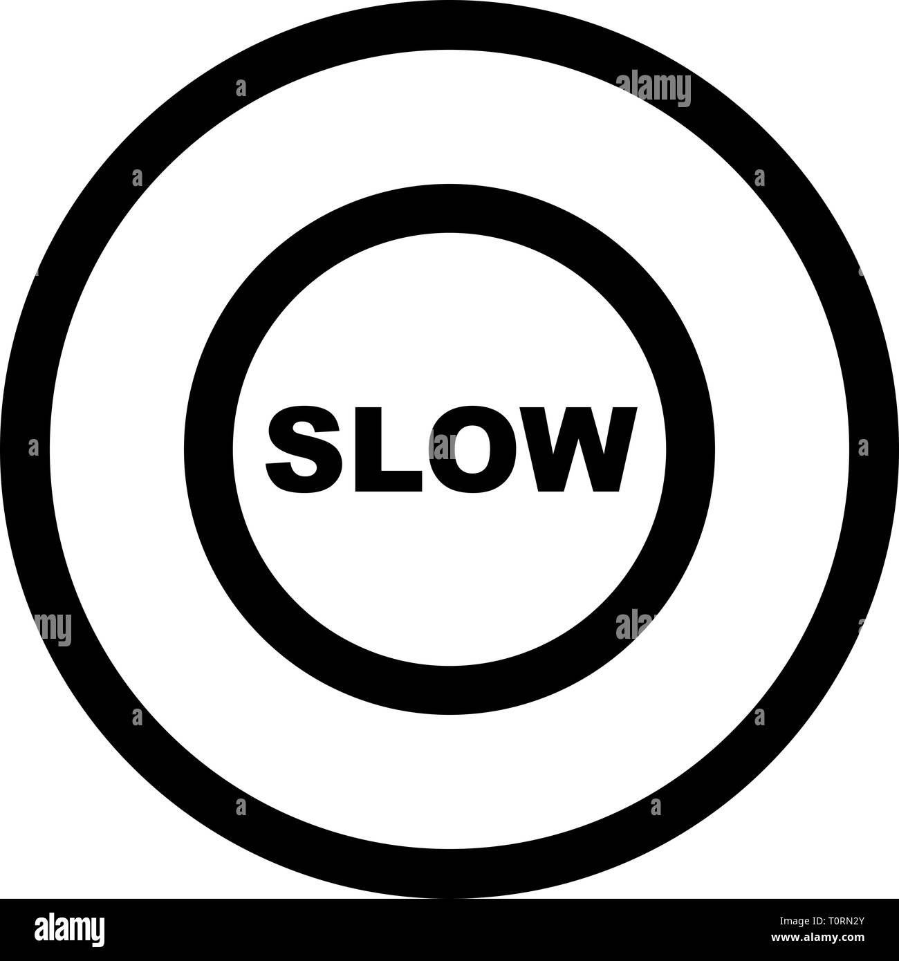 Illustration Slow Icon Stock Photo - Alamy