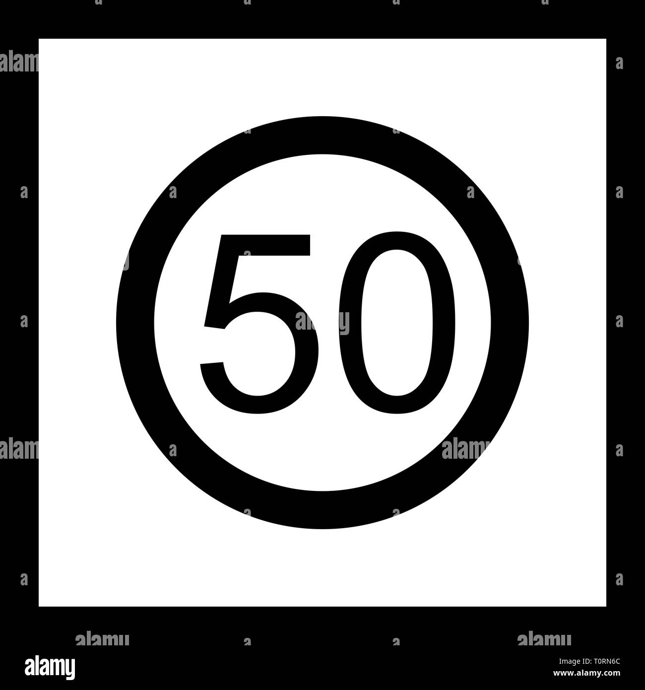 Speed Limit 50 Stock Photos & Speed Limit 50 Stock Images - Alamy