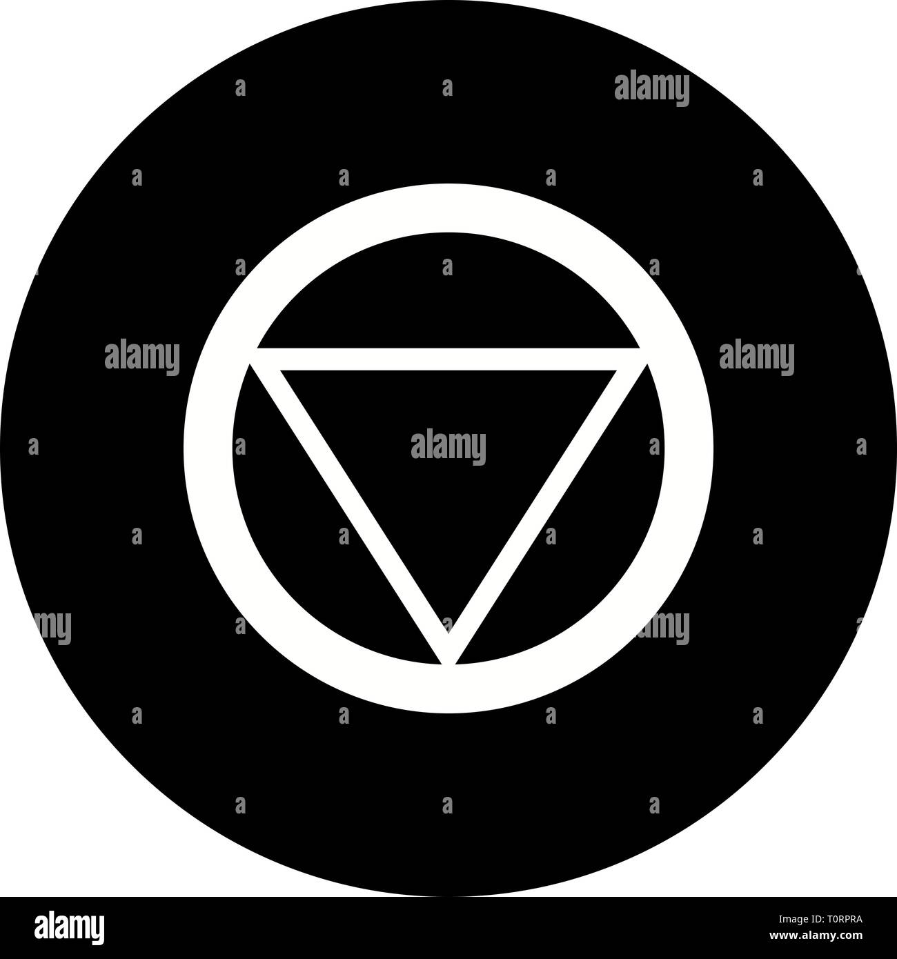 Illustration Distance to stop Road Sign Icon Stock Photo - Alamy