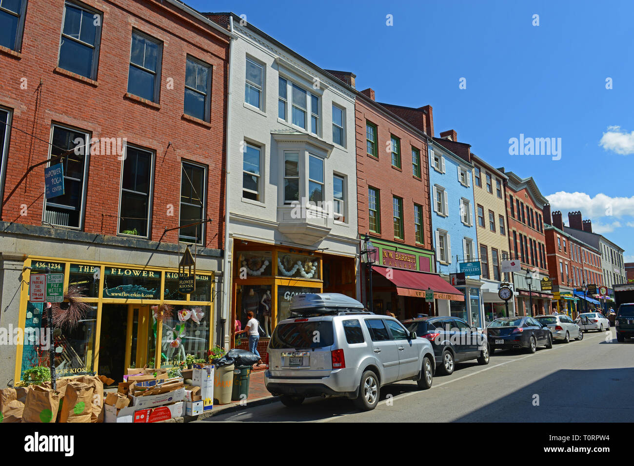 Portsmouth new hampshire market square hires stock photography and