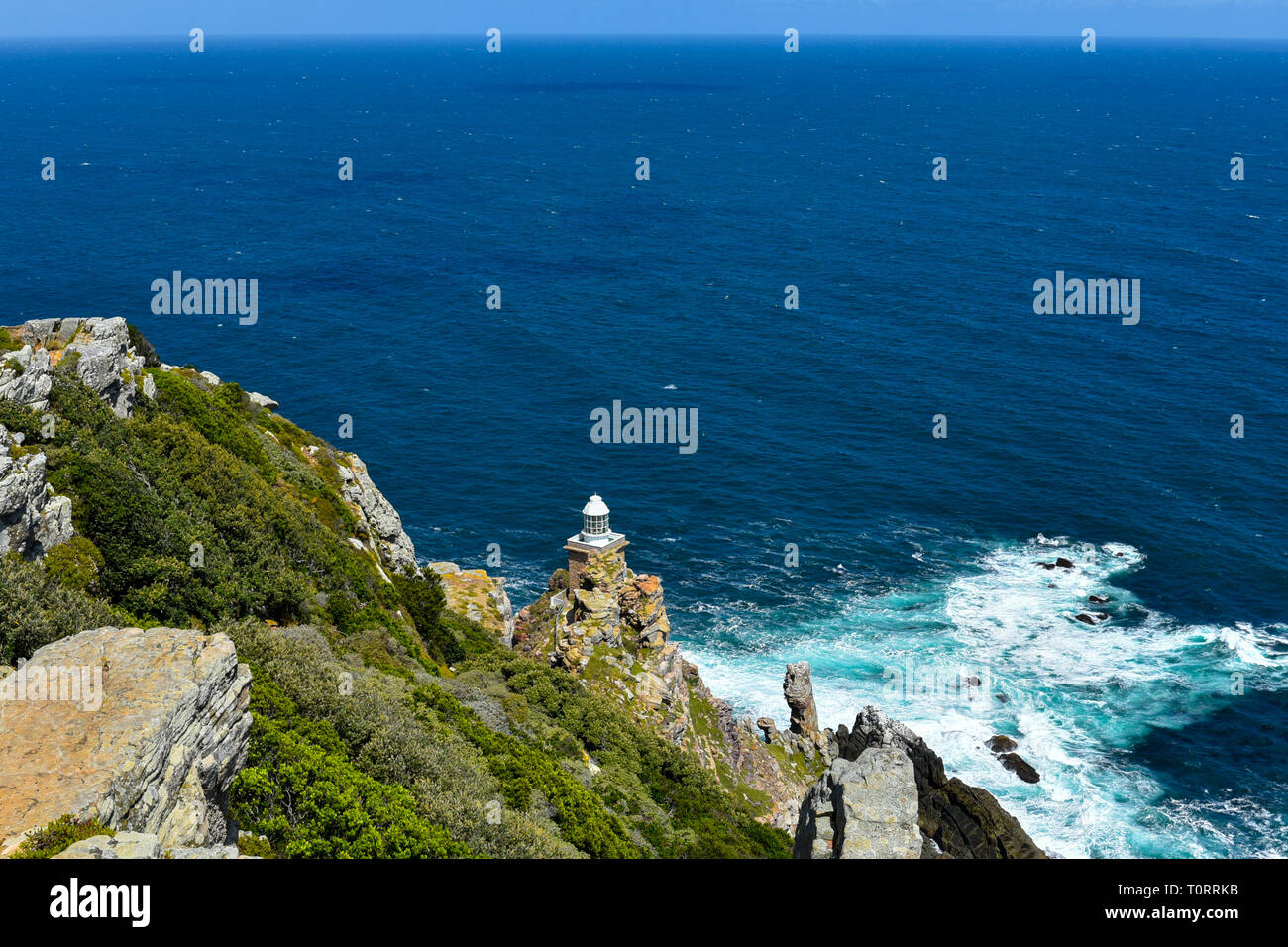 Light House in Cape Point, Cape Town, South Africa Stock Photo