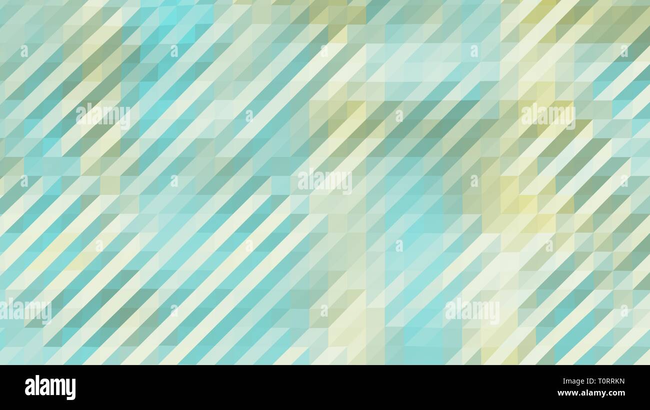 Cyan and Yellow Low Poly Triangles Diagonal Abstract Background Stock Photo