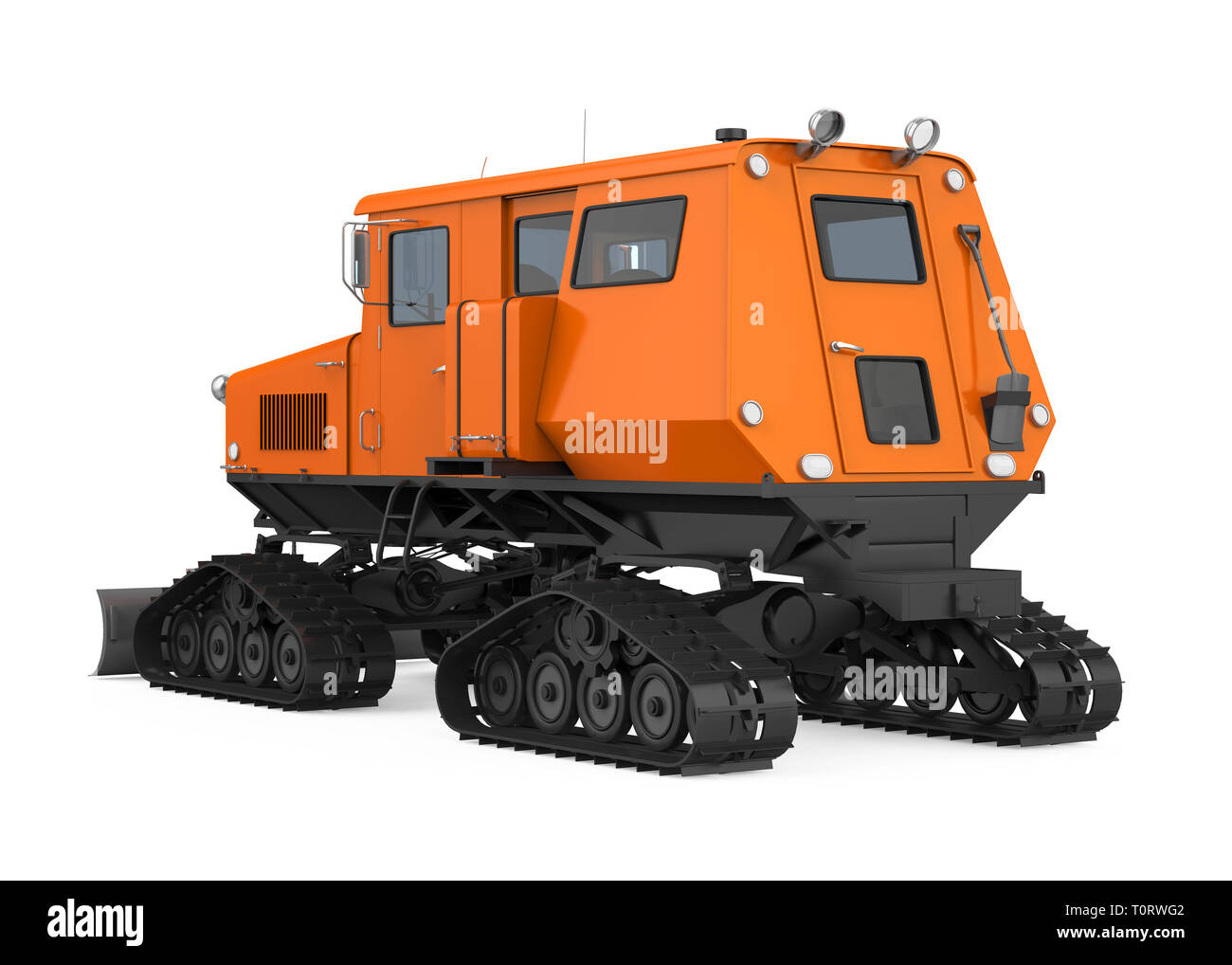 Snowcat Vehicle Isolated Stock Photo Alamy