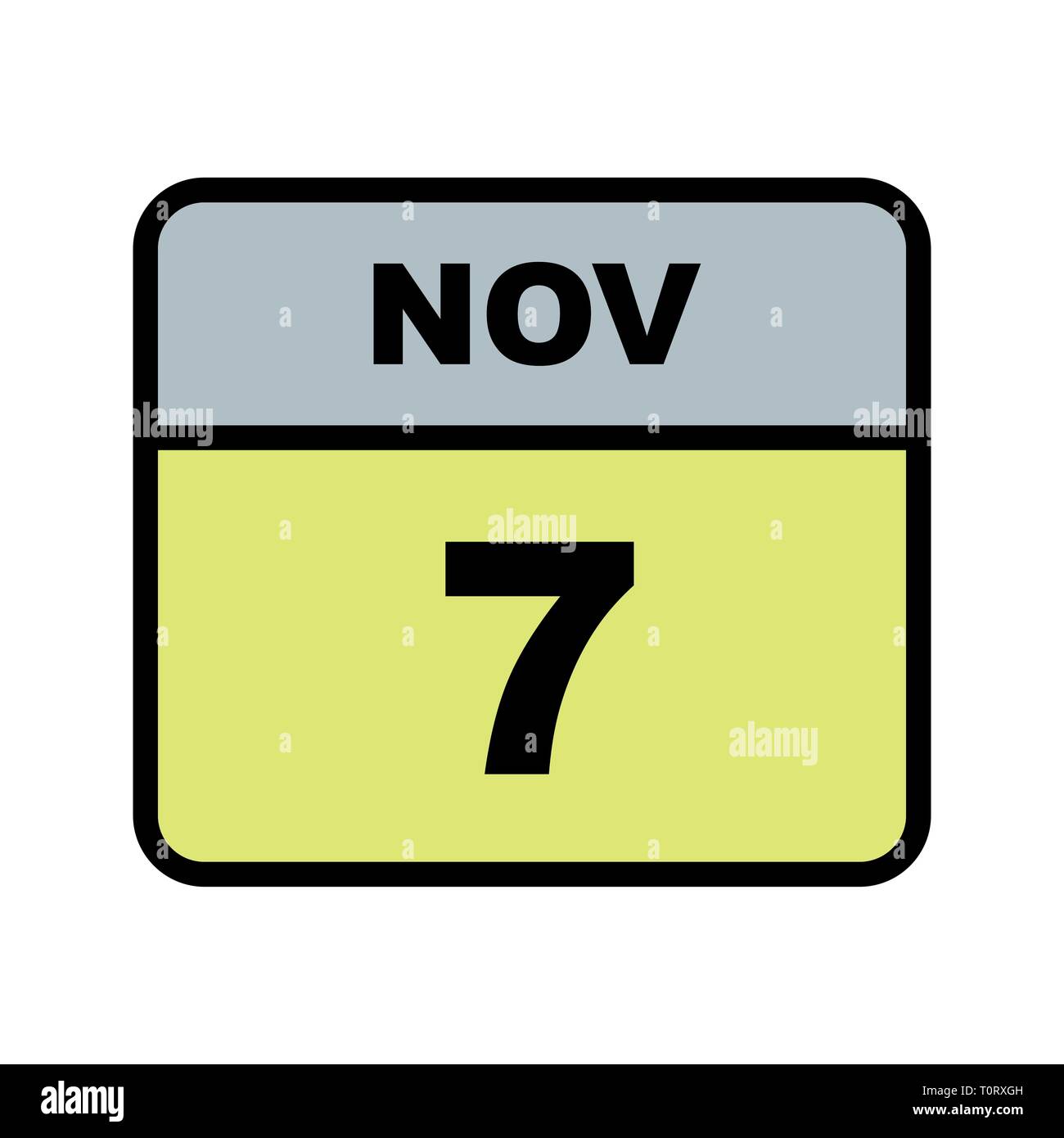 November 7th Date on a Single Day Calendar Stock Photo Alamy