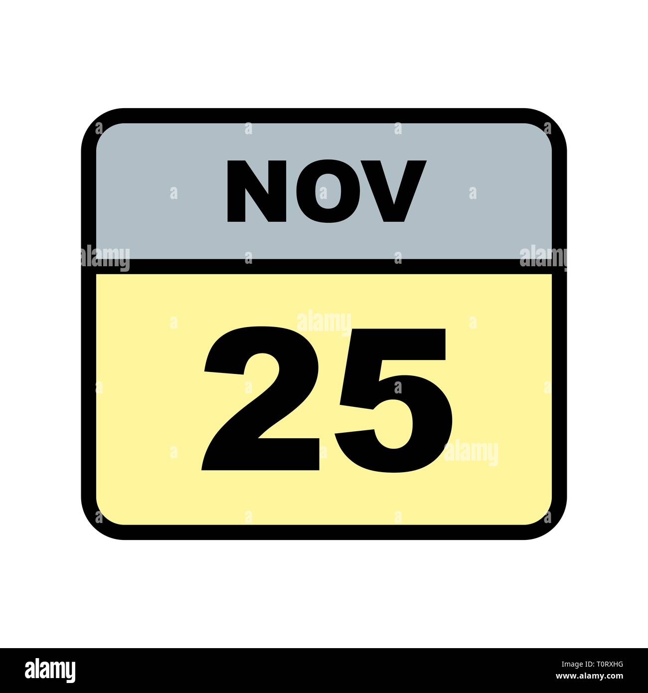 November 25 calendar Cut Out Stock Images & Pictures Alamy