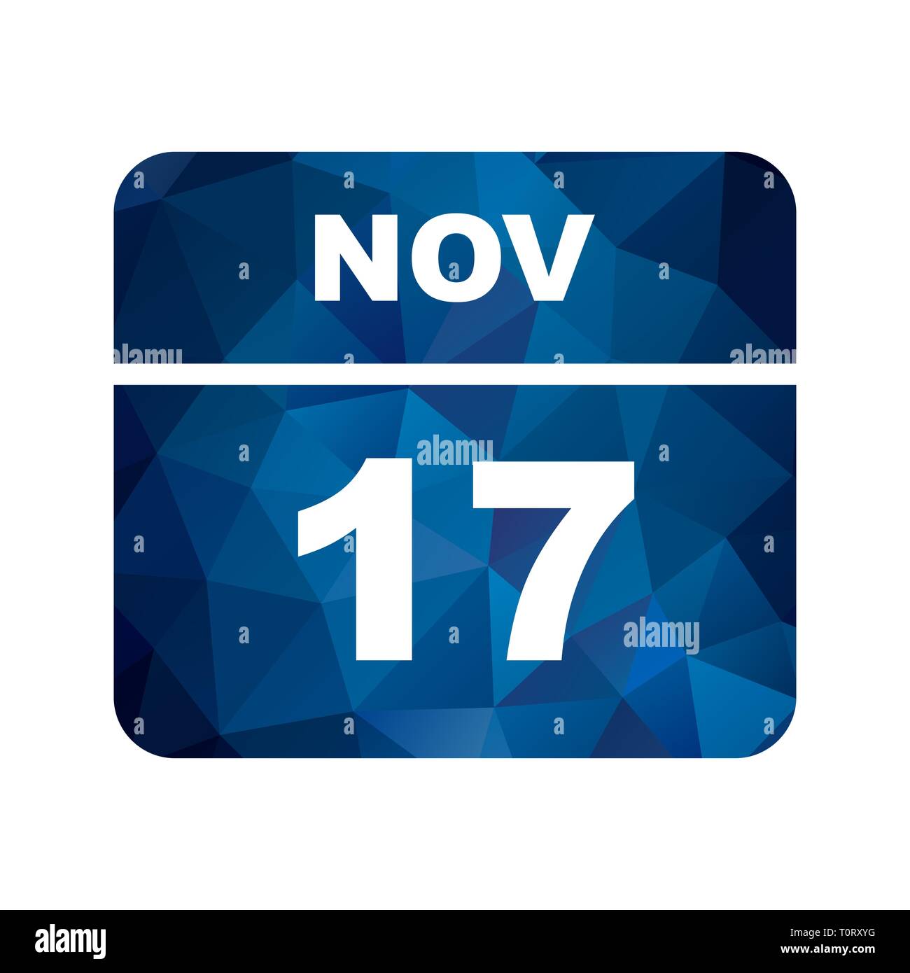 November 17th Date on a Single Day Calendar Stock Photo Alamy
