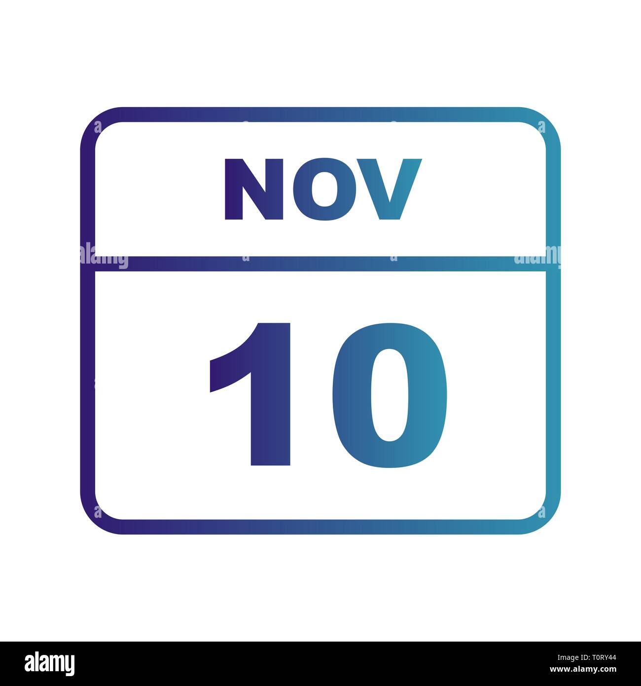 November 10th Date on a Single Day Calendar Stock Photo Alamy