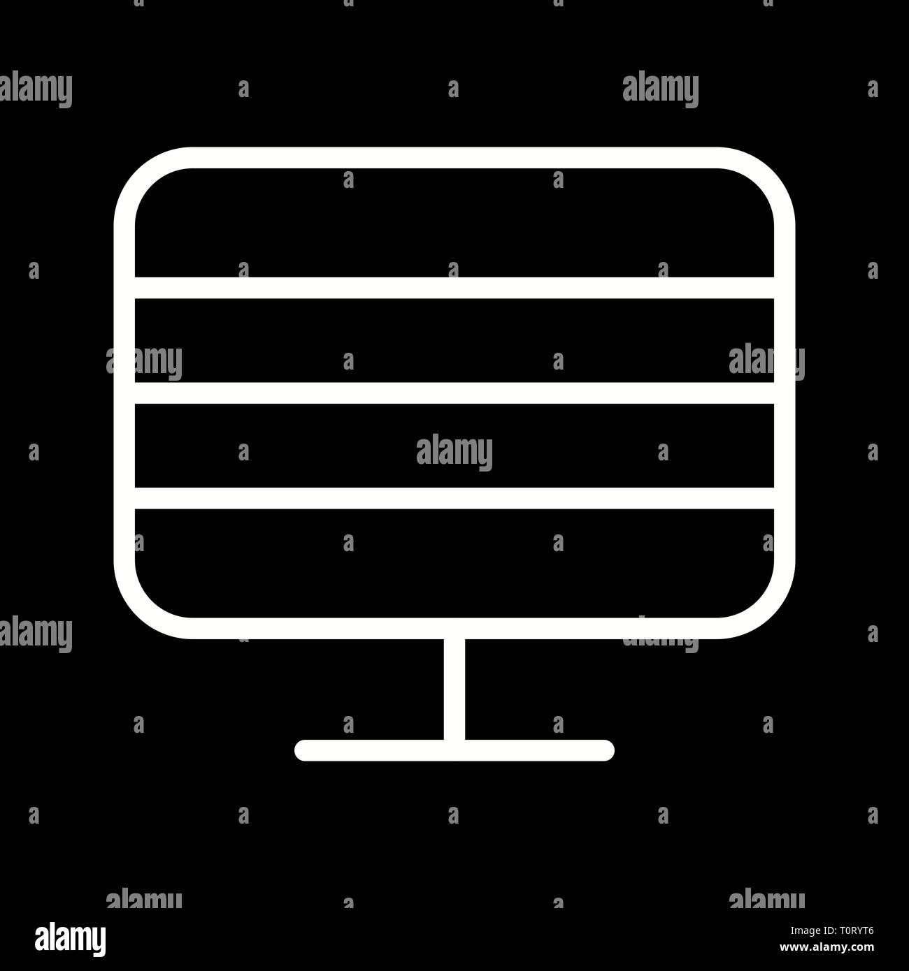 Illustration Monitor Icon Stock Photo - Alamy