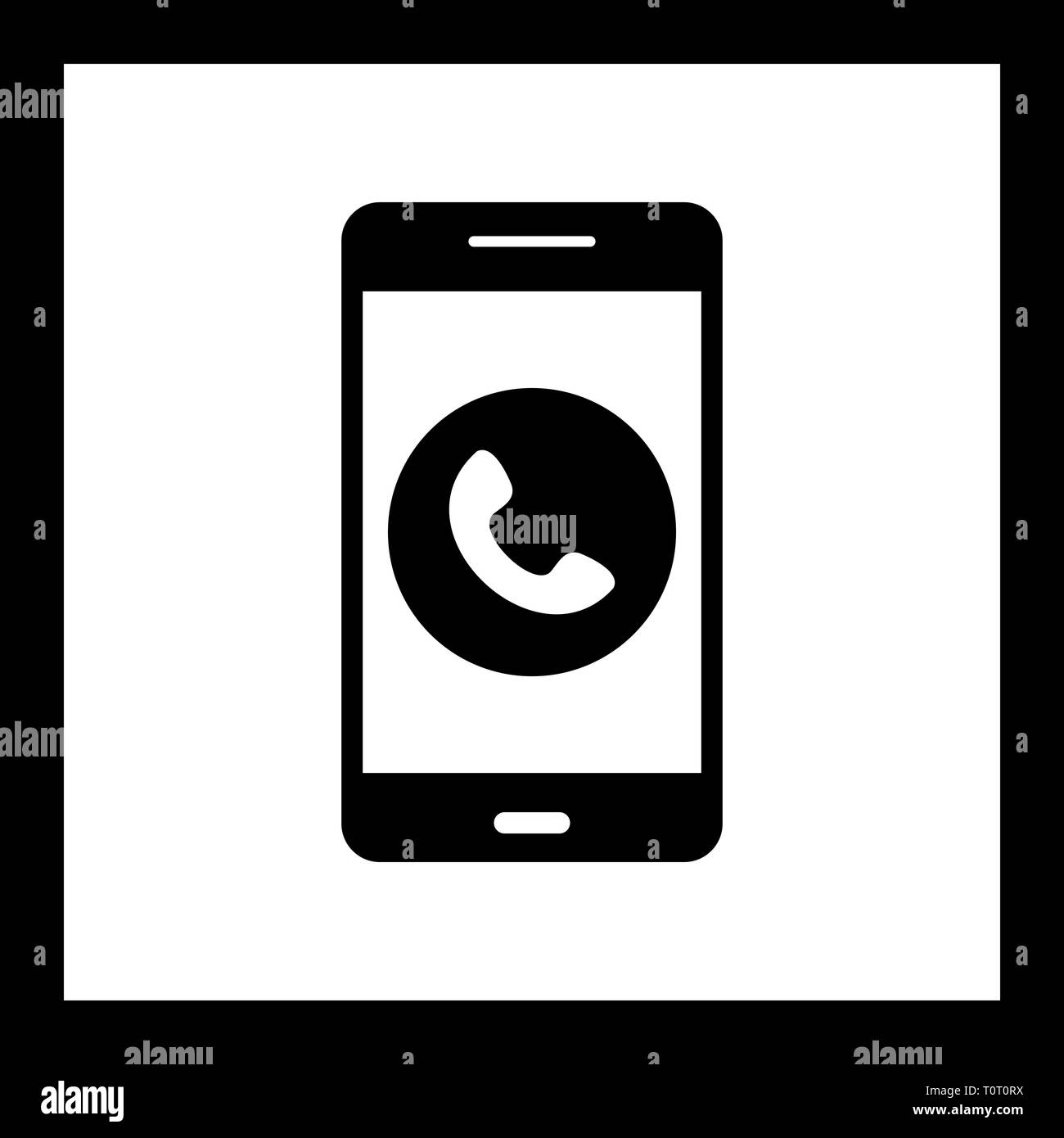 Illustration Call Mobile Application Icon Stock Photo - Alamy