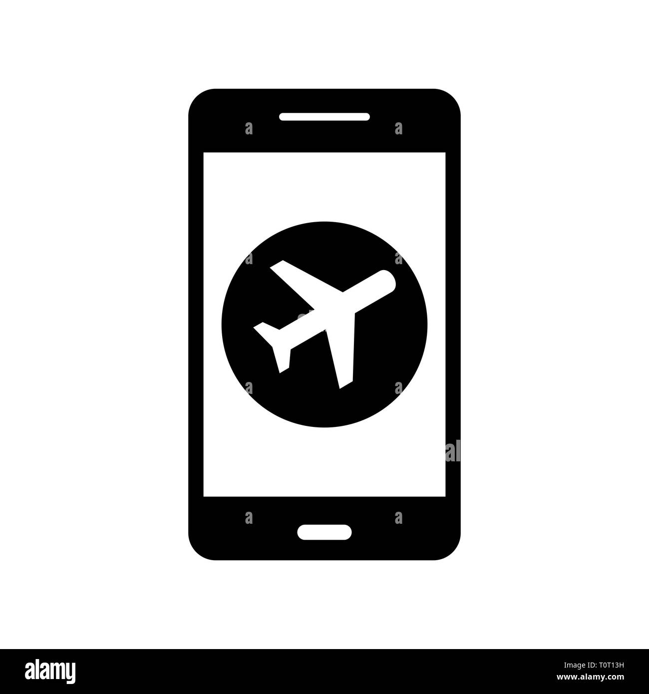 Illustration Airplane Mobile Application Icon Stock Photo - Alamy