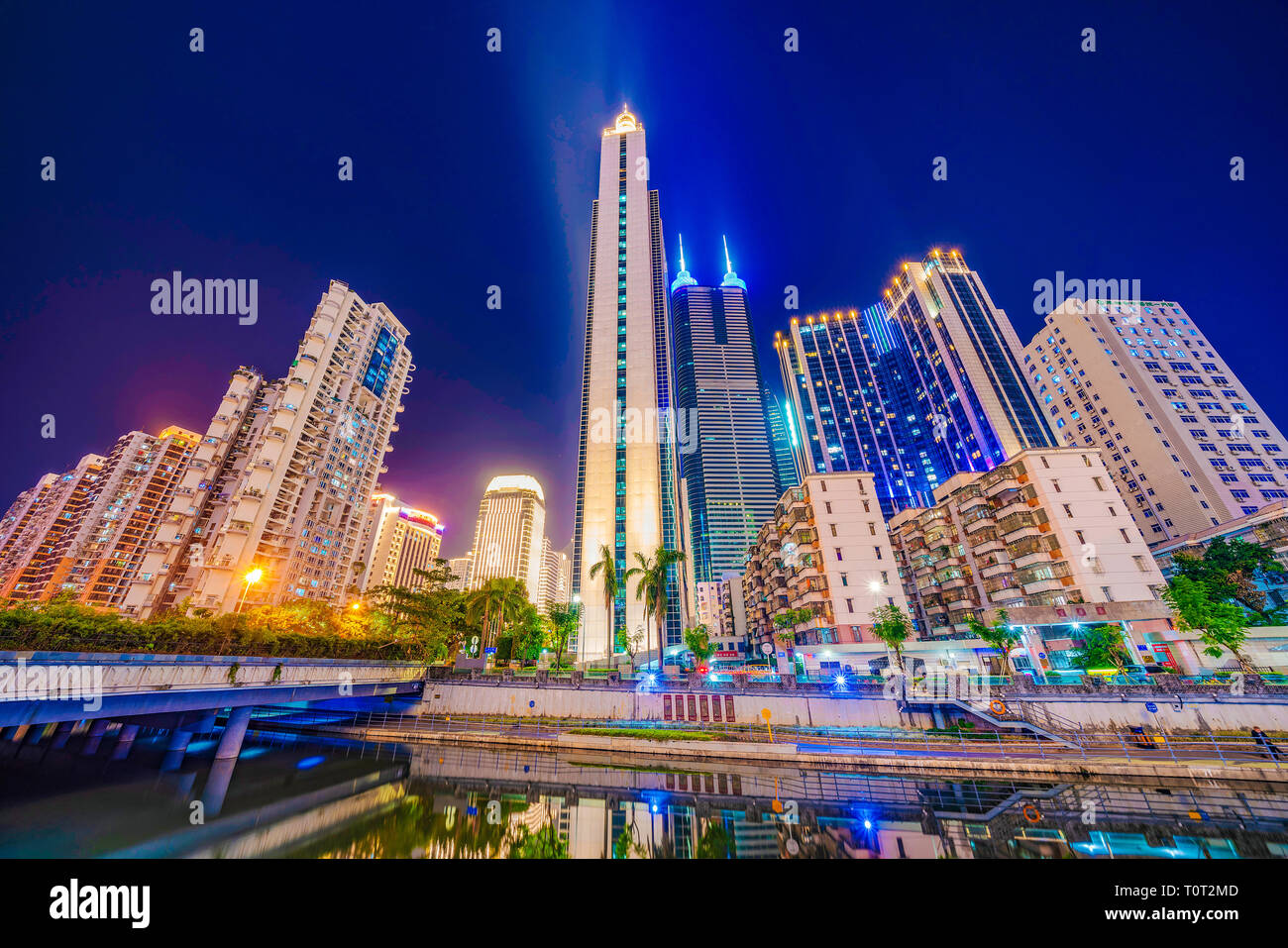 SHENZHEN, CHINA - OCTOBER 28: This is a night view of modern SHENZHEN, CHINA - OCTOBER 28: This is a night view of modern