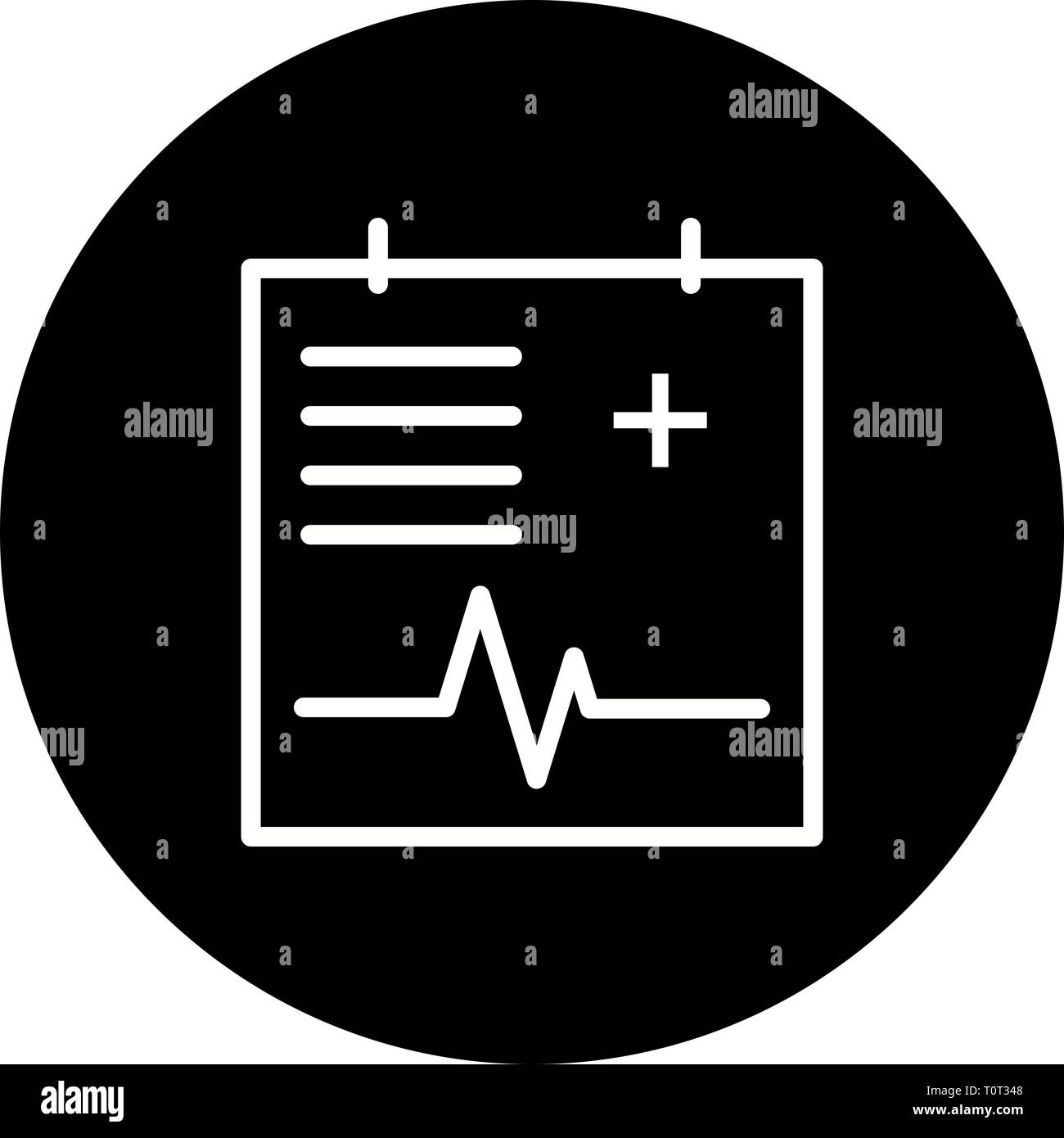 Illustration Medical Chart Icon Stock Photo - Alamy