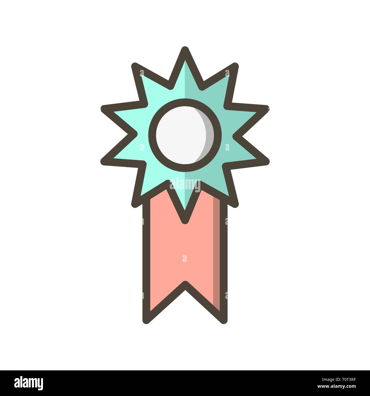 Illustration Ribbon Icon Stock Photo - Alamy