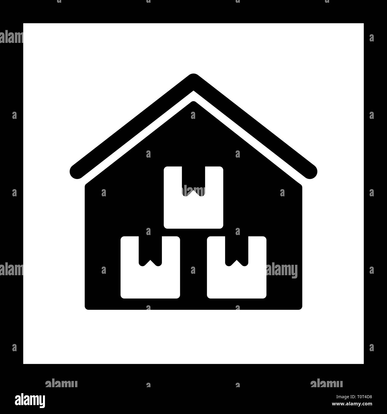 Illustration Storage Warehouse Icon Stock Photo - Alamy