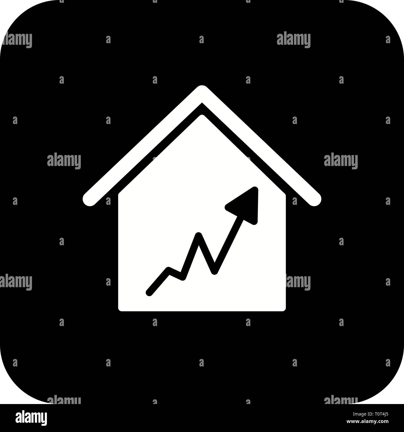 Illustration Graph House Icon Stock Photo - Alamy