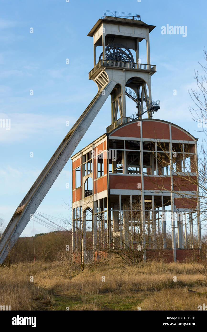 old renovated coal mine shaft Stock Photo Alamy