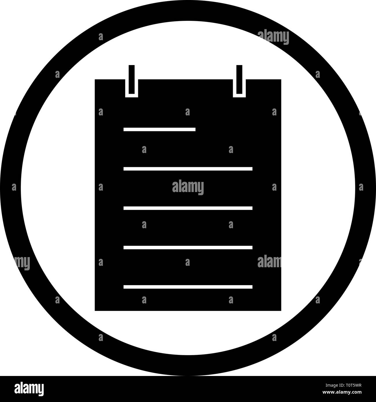 Illustration Notepad Icon Stock Photo Alamy