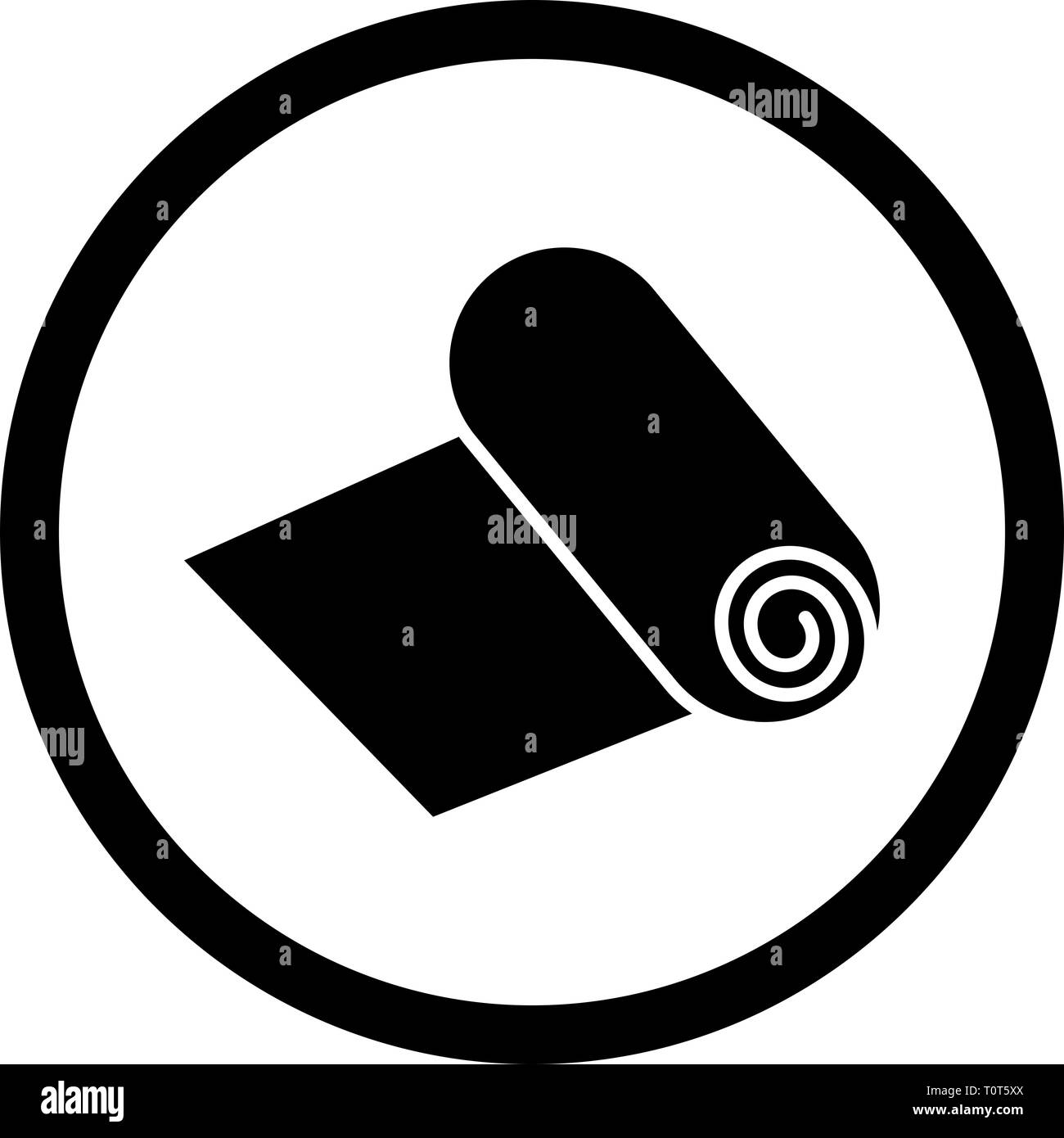 Illustration Paper Roll Icon Stock Photo Alamy