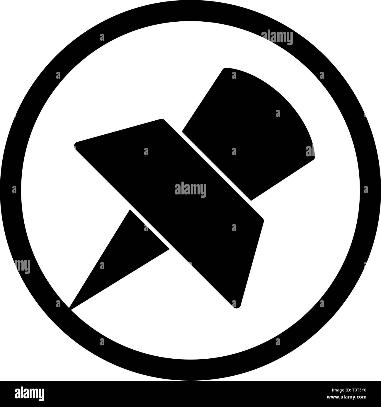 Illustration Pin Icon Stock Photo - Alamy