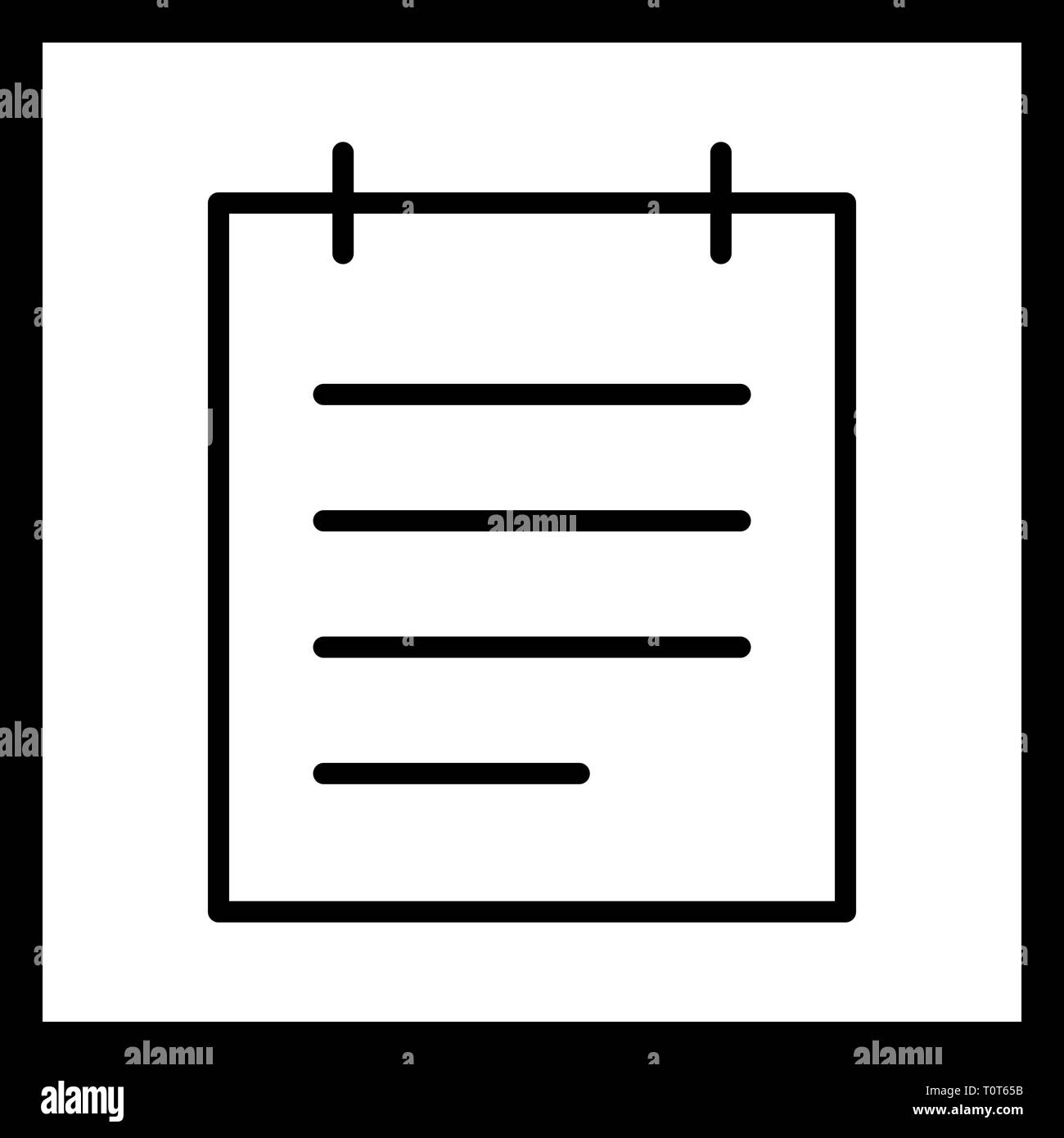 Illustration Notepad Icon Stock Photo Alamy