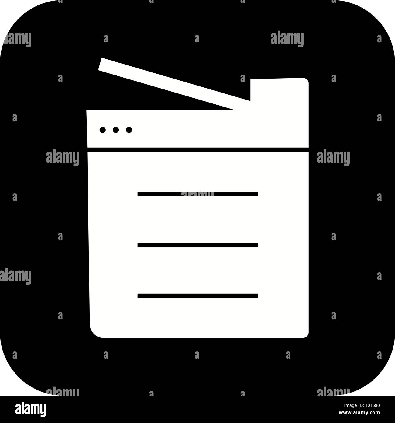 Illustration Copy Machine Icon Stock Photo - Alamy