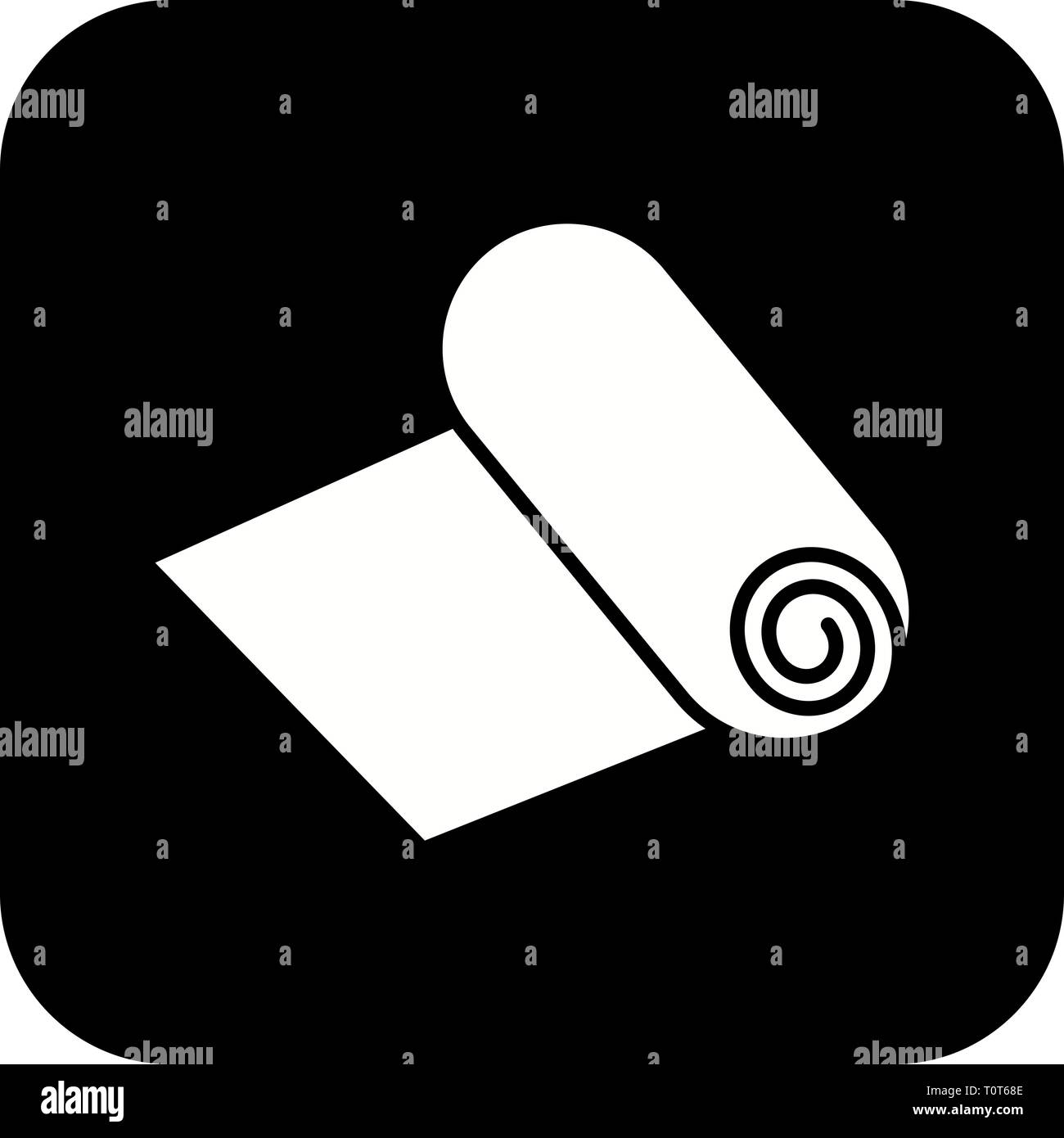 Illustration Paper Roll Icon Stock Photo Alamy