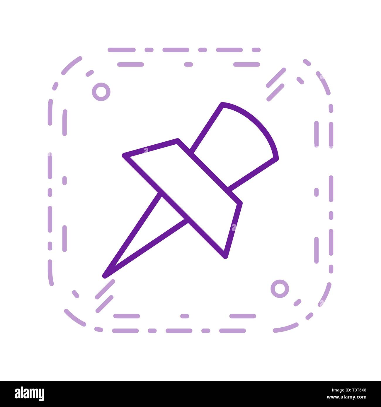 Illustration Pin Icon Stock Photo - Alamy