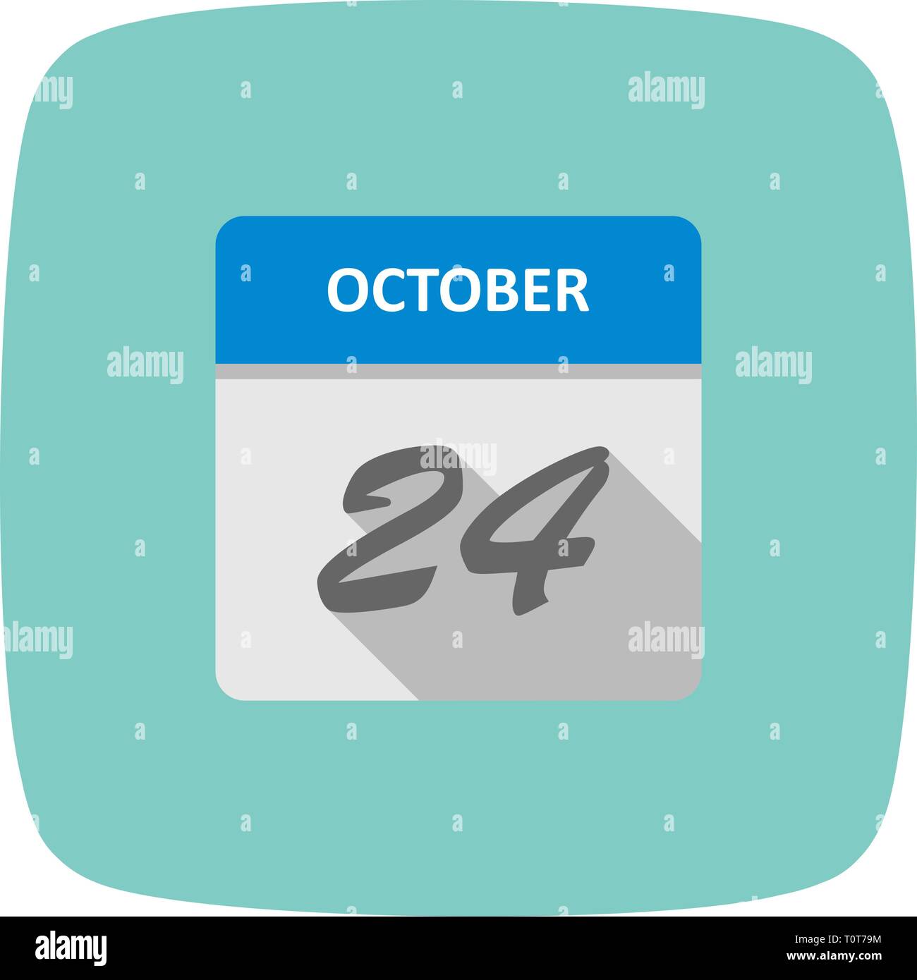 October 24th Date on a Single Day Calendar Stock Photo Alamy