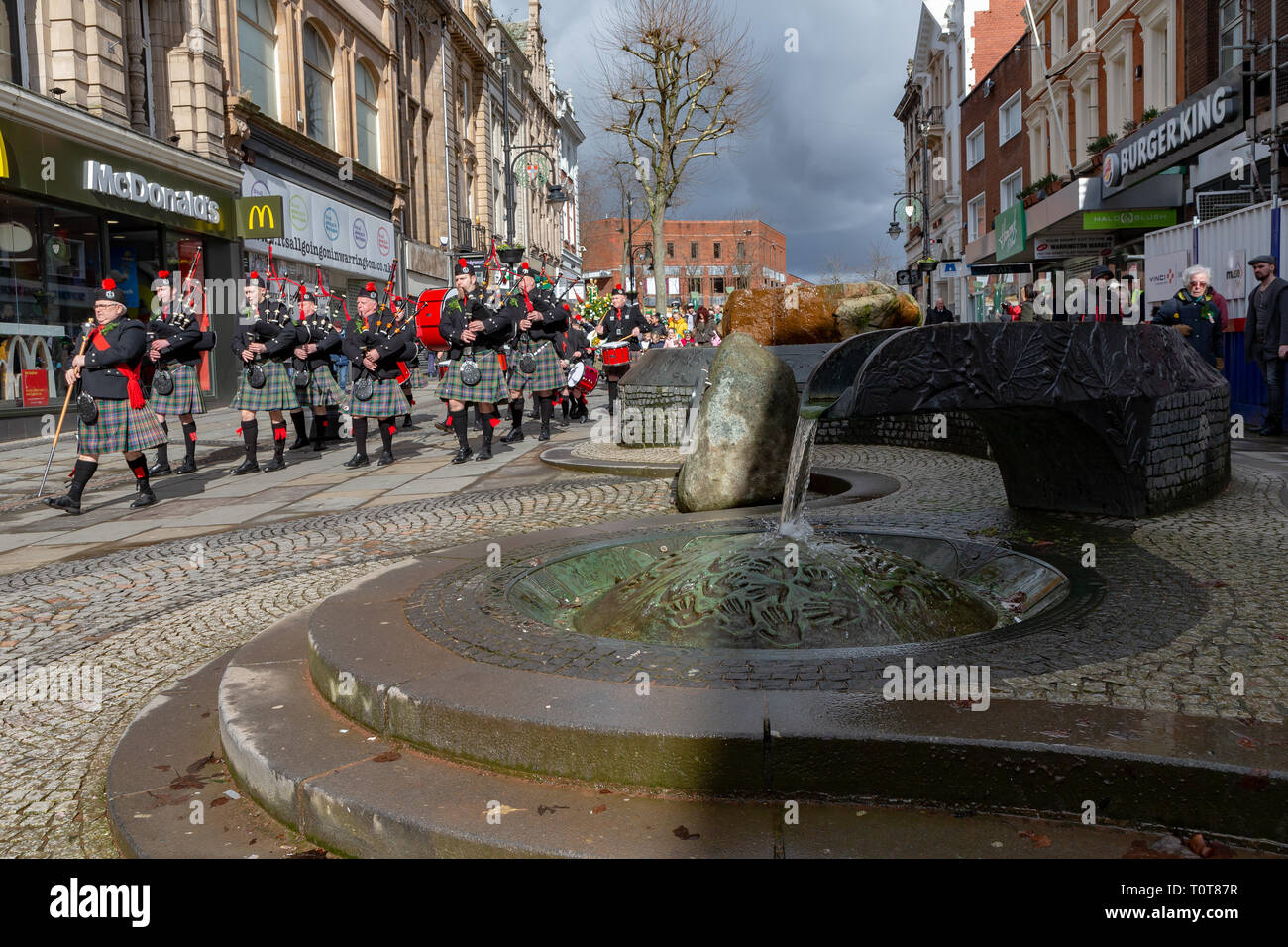 The annual St Patrick’s Day Parade from The Irish Club in Orford Lane