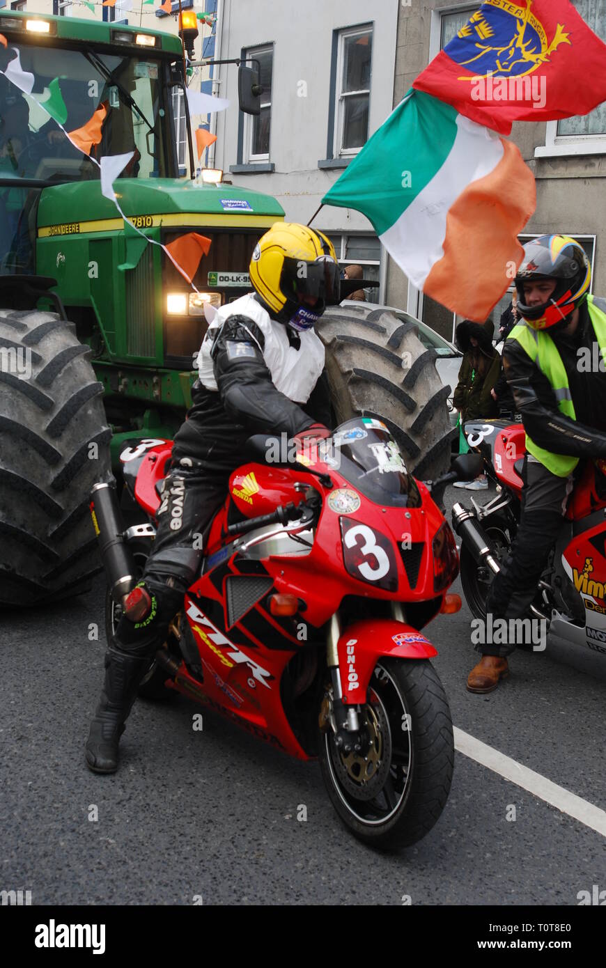 Motorcycle in Parade Rathkeale County Limerick Ireland Stock Photo